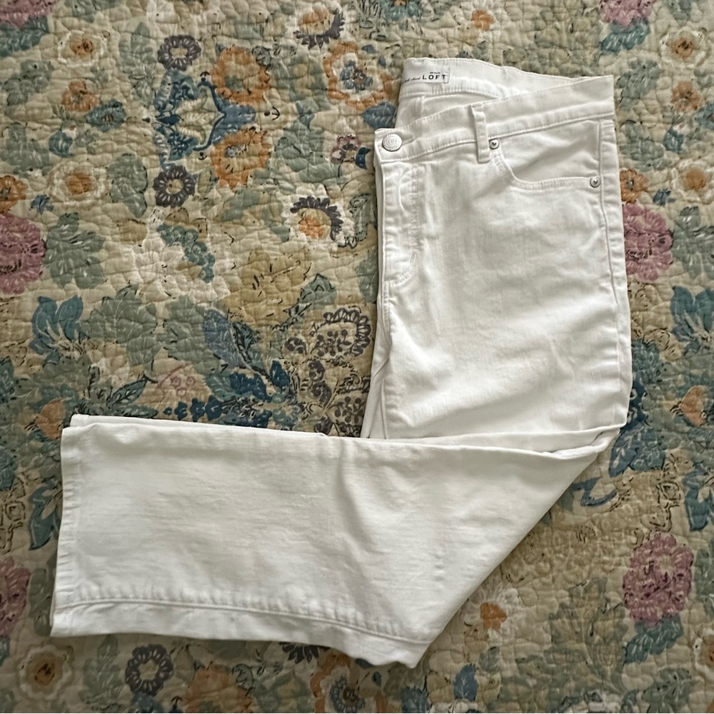 LOFT White Denim Jeans
